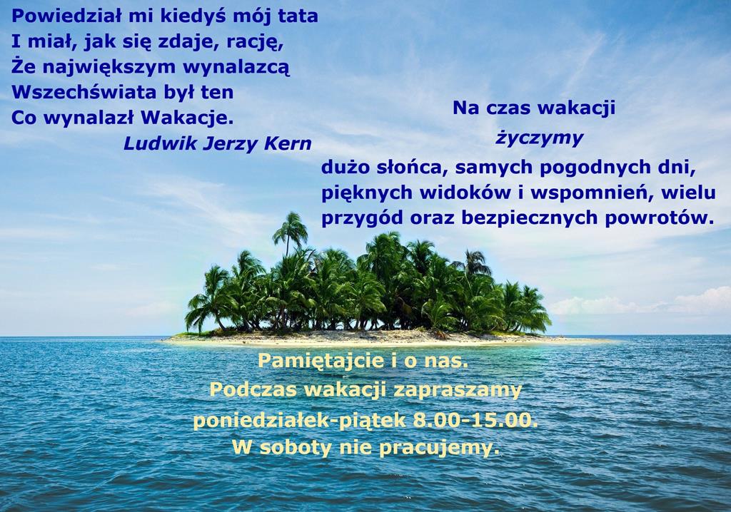 
Opublikowano 24 czerwca 2024 o godzinie 12:51 autor Małgorzata Komor
Udostępnij post

Autor
Małgorzata Komor

Powiązane posty
2024
I po wakacjach…
3 września 2024 o godzinie 13:14 autor Małgorzata Komor
2024
Godziny pracy
2 września 2024 o godzinie 13:07 autor Małgorzata Komor
2024
Pamiętamy
1 sierpnia 2024 o godzinie 12:14 autor Małgorzata Komor
2024
Poznawanie i zabawy paluszkowe
19 czerwca 2024 o godzinie 11:17 autor Małgorzata Komor

Poznawanie i zabawy paluszkowe
2024
O przyjaźni…
18 czerwca 2024 o godzinie 11:52 autor Marta Malinowska

O przyjaźni…

